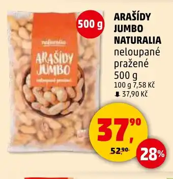 Penny Market NATURALIA Arašídy jumbo nabídka