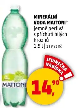 Penny Market MATTONI Minerální voda nabídka