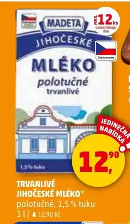 Penny Market MADETA Trvanlivé jihočeské mléko nabídka