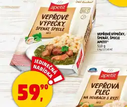Penny Market Vepřové výpečky, špenát, špecle apetit nabídka