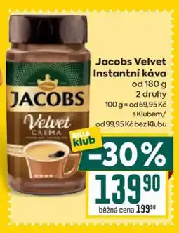 Billa Jacobs Velvet instantní káva nabídka