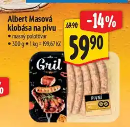 Albert Albert Masová klobása na pivu nabídka