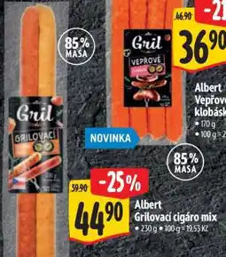 Albert Albert Grilovací cigáro mix nabídka