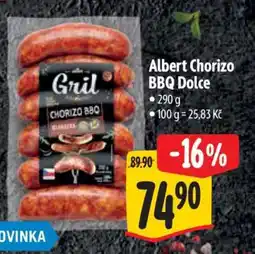 Albert Albert Chorizo BBQ Dolce nabídka