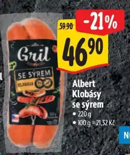 Albert Albert Klobásy se sýrem nabídka