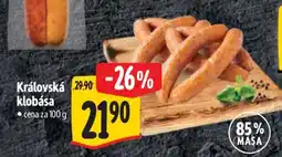 Albert Královská klobása nabídka