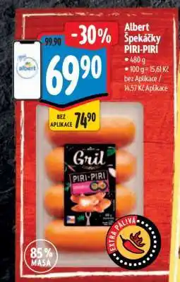 Albert Albert špekáčky PIRI PIRI nabídka