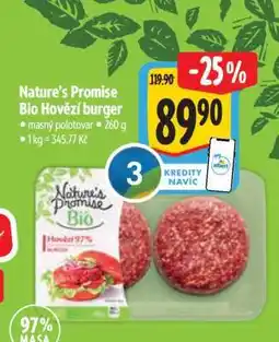 Albert Nature’s Promise Bio Hovězí burger nabídka