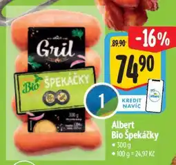 Albert Albert Bio Špekáčky nabídka