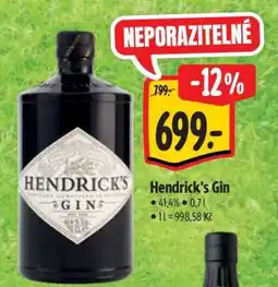Albert Hendrick’s Gin nabídka