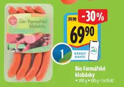 Albert Bio Farmářské klobásky nabídka