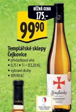 Albert Templářské sklepy Čejkovice nabídka