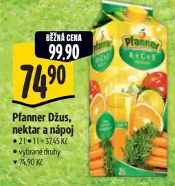 Albert Pfanner džus, nektar a nápoj nabídka