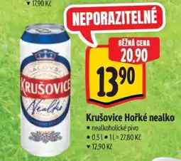 Albert Krušovice Hořké nealko nabídka