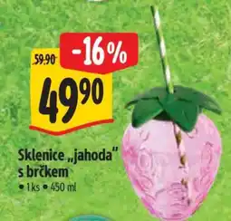 Albert Sklenice „jahoda“ s brčkem nabídka