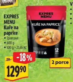 Albert EXPRES MENU Kuře na paprice nabídka