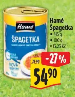 Albert Hamé Špagetka nabídka