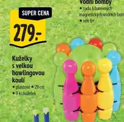 Albert Kuželky s velkou bowlingovou koulí nabídka
