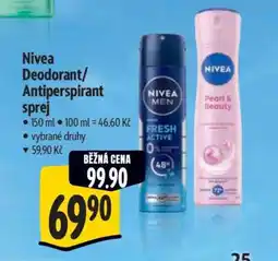 Albert Nivea Deodorant/Antiperspirant sprej nabídka