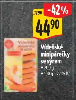 Vídeňské minipárečky se sýrem