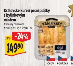 Albert Královské kuřecí prsní plátky s bylinkovým máslem nabídka