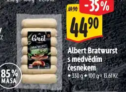 Albert Albert Bratwurst s medvědím česnekem nabídka
