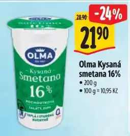 Albert Olma Kysaná smetana 16% nabídka