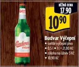 Albert Budvar výčepní nabídka