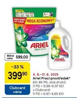 Tesco Ariel prací prostředek nabídka