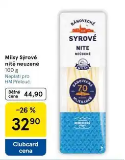 Tesco Milsý Sýrové nitě neuzené nabídka