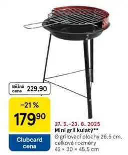 Tesco Mini gril kulatý nabídka