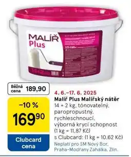 Tesco Malíř Plus malířský nátěr nabídka