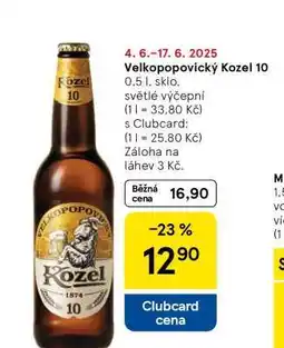 Tesco Velkopopovický Kozel 10 nabídka