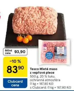Tesco Tesco Mleté maso z vepřové plece nabídka