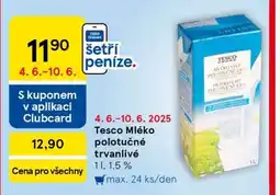 Tesco Tesco Mléko polotučné trvanlivé nabídka