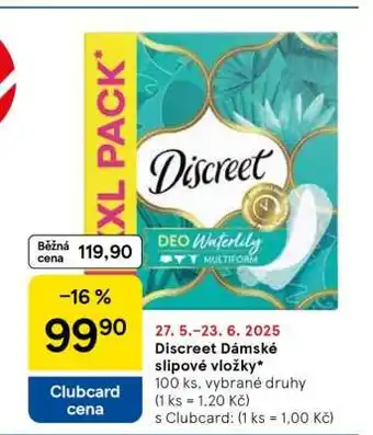 Tesco Discreet Dámské slipové vložky nabídka