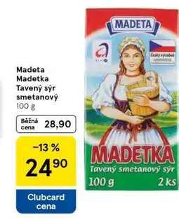 Tesco Madeta Madetka Tavený sýr smetanový 100 g nabídka