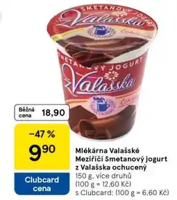 Tesco Mlékárna Valašské Meziříčí Smetanový jogurt z Valašska ochucený nabídka