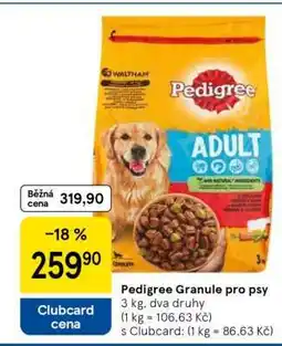 Tesco Pedigree Granule pro psy nabídka