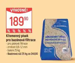 Globus Křemenný písek pro bazénové filtrace nabídka