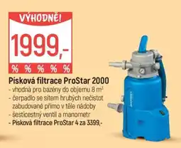 Globus Písková filtrace ProStar 2000 nabídka