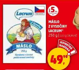 Penny Market Máslo z Vysočiny Lacrum nabídka