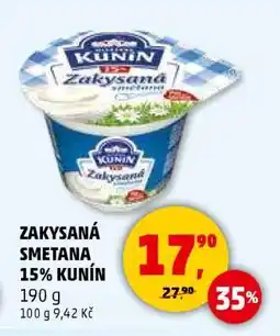 Penny Market ZAKYSANÁ SMETANA 15% KUNÍN nabídka
