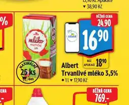 Albert Trvanlivé mléko 3,5% nabídka
