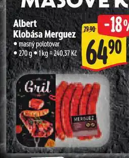 Albert Klobása merguez nabídka