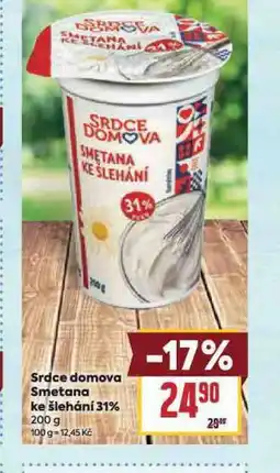 Billa Smetana ke šlehání 31% nabídka