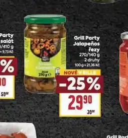 Jalapeňos řezy