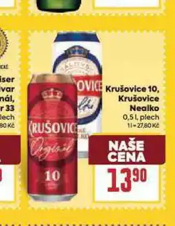 Billa Krušovice hořké nealko nabídka