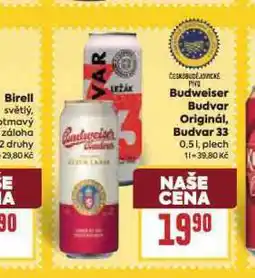 Billa Pivo budweiser budvar original nabídka