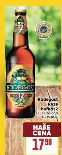 Billa Pivo radegast ryze hořká 12 nabídka